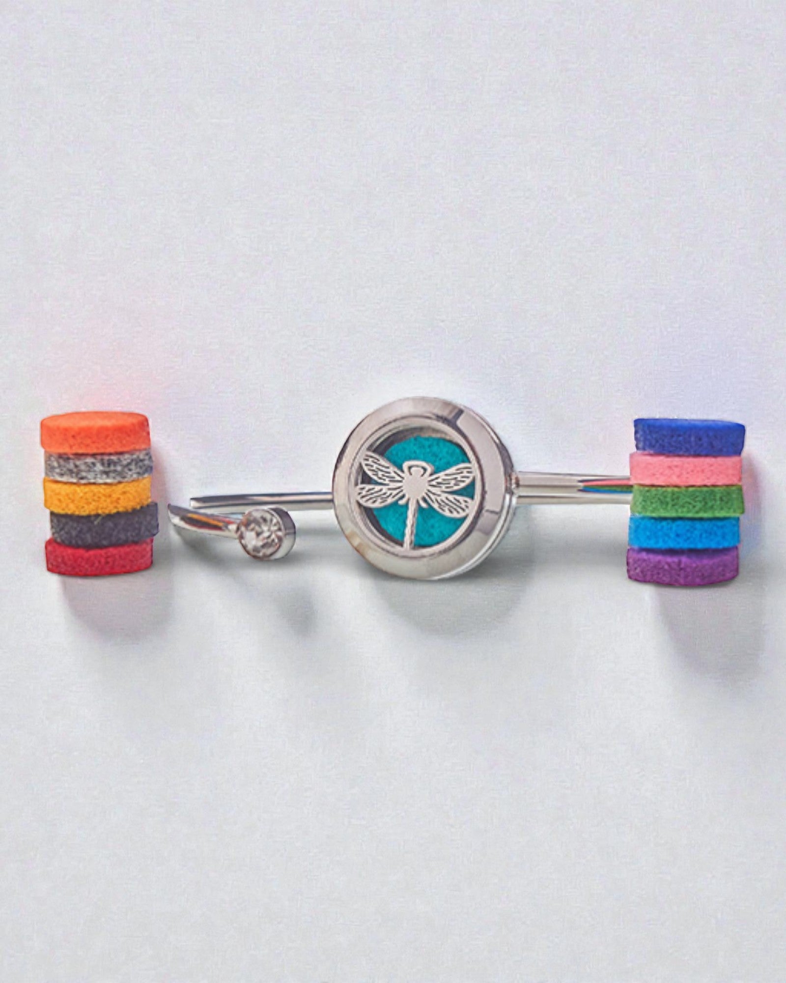 Brățară Aromalife Spiritul Dragonului – Medalion pentru parfum cu libelulă 20 mm