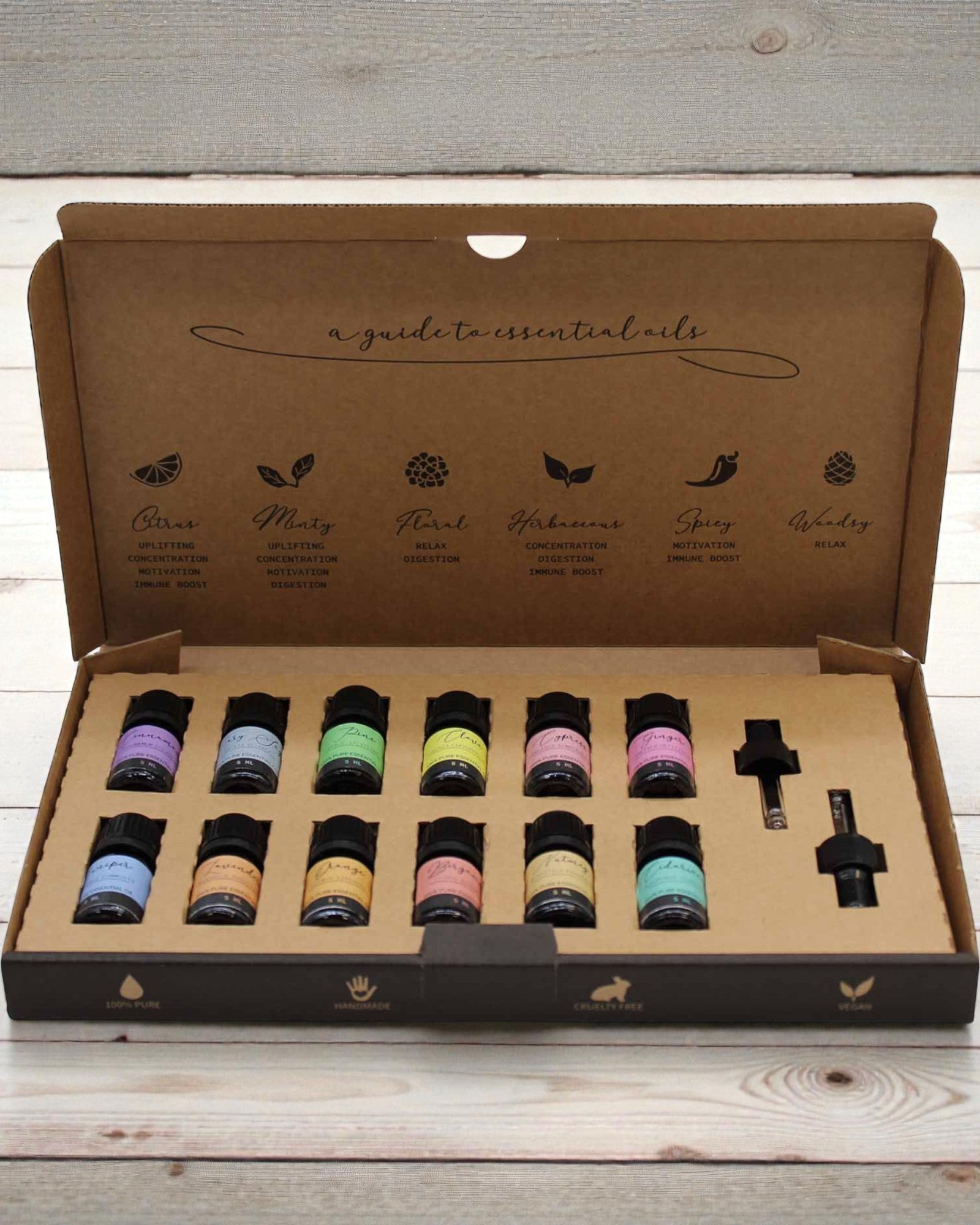 Armonia de Toamnă a Naturii – Set de Lux cu 12 Uleiuri Esențiale 5 ml cu Picurătoare