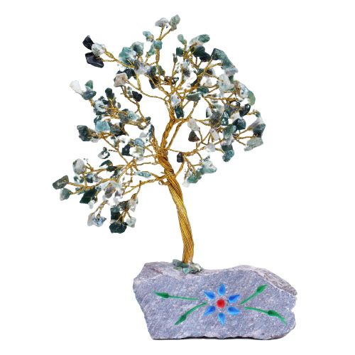 Moss Agate Gemstone Tree