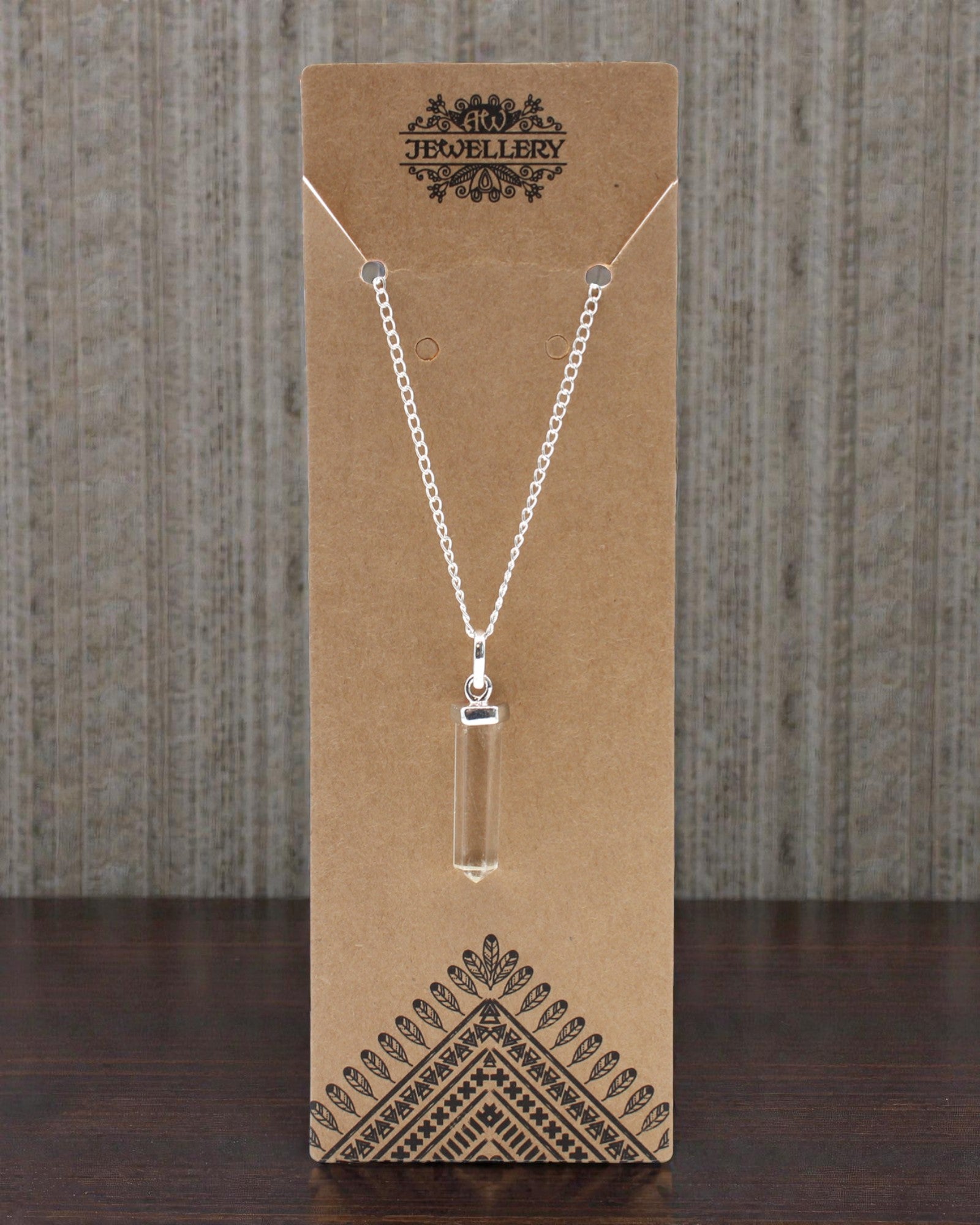 Vârf de cristal – Pandantiv clasic cu vârf din cristal de stâncă