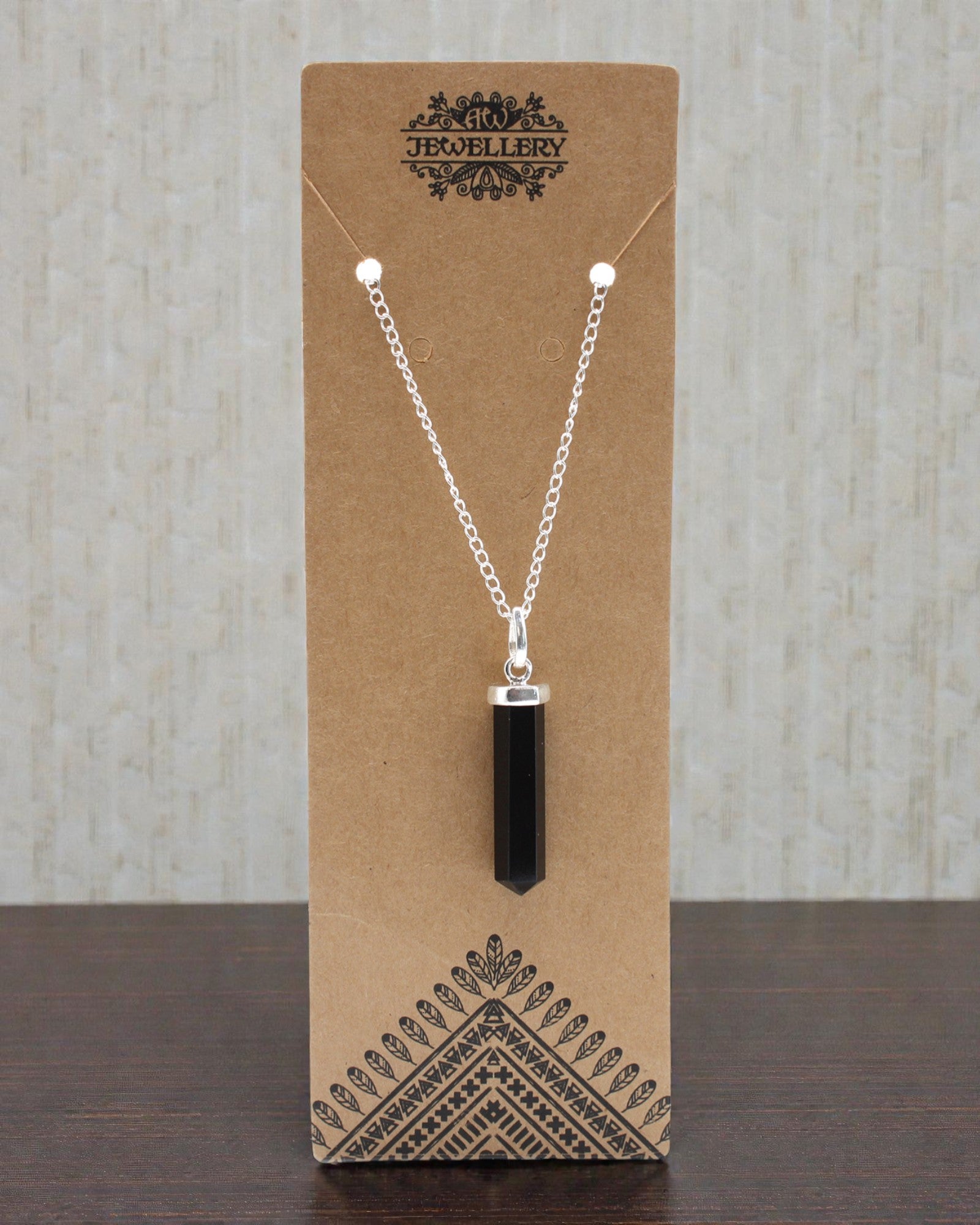 Obsidian Point – Klasyczny Wisior Punktowy z Czarnego Agatu