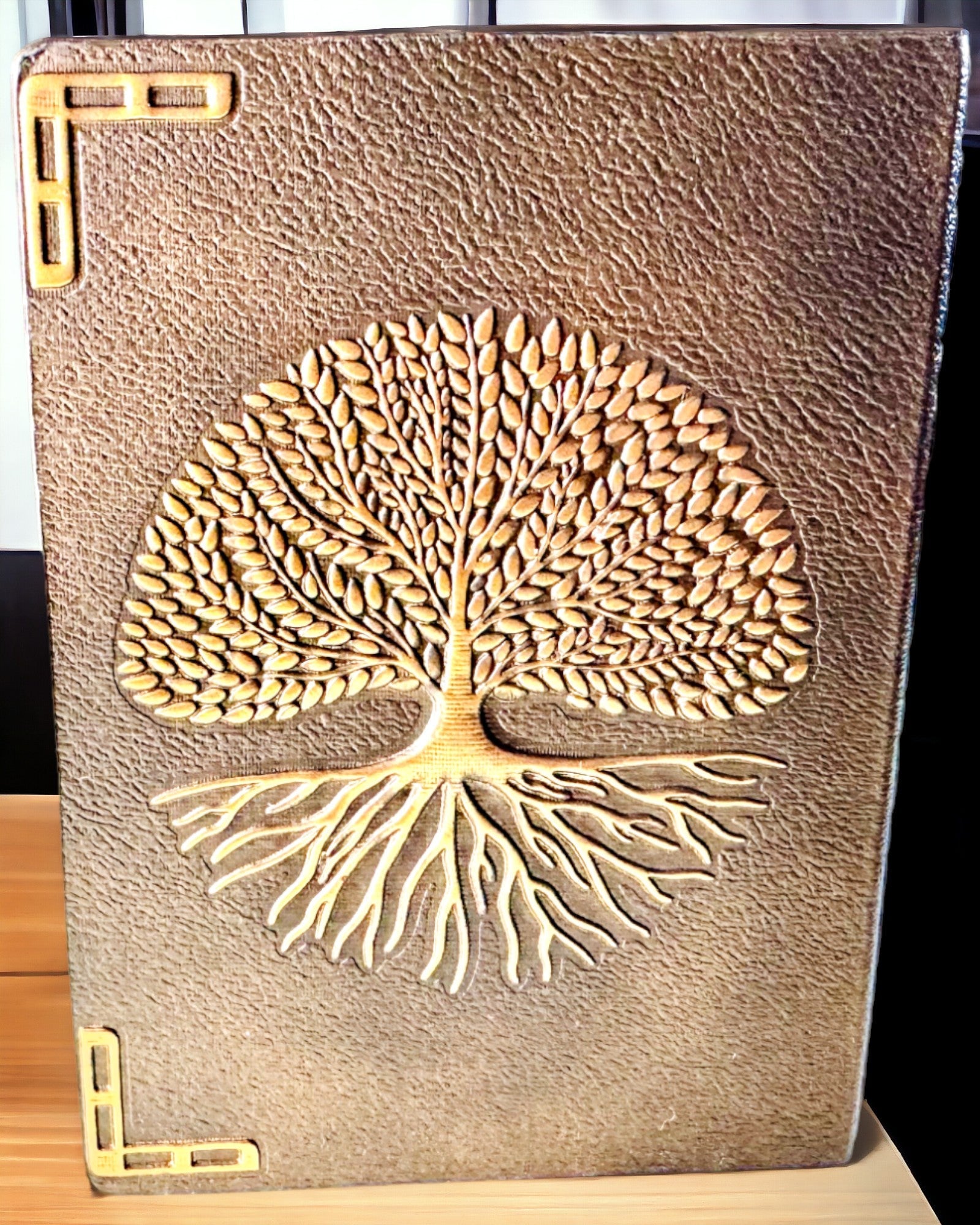 Vintage Jurnal "Arborele Vieții" A6 - Copertă Elegantă Reliefată din Piele Sintetică, 100 de File