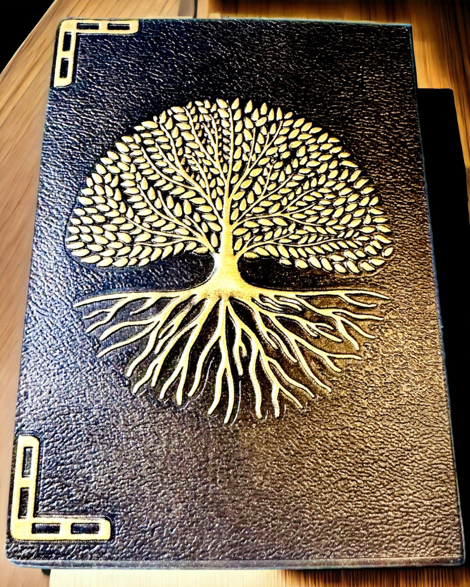 Vintage Jurnal "Arborele Vieții" A6 - Copertă Elegantă Reliefată din Piele Sintetică, 100 de File