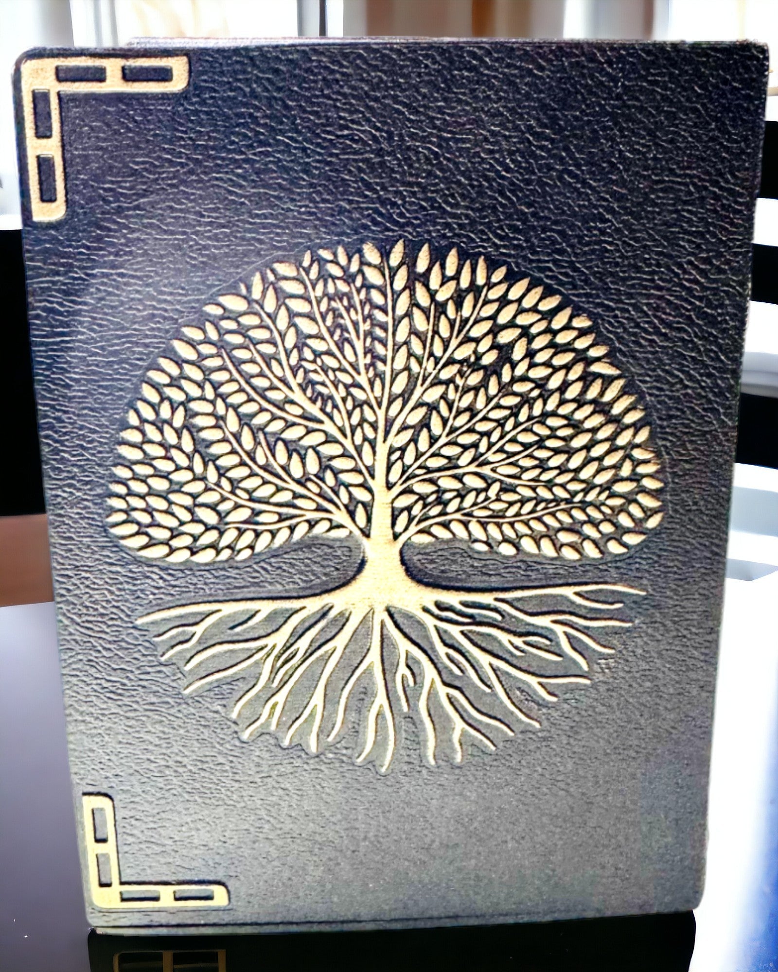 Vintage Jurnal "Arborele Vieții" A6 - Copertă Elegantă Reliefată din Piele Sintetică, 100 de File