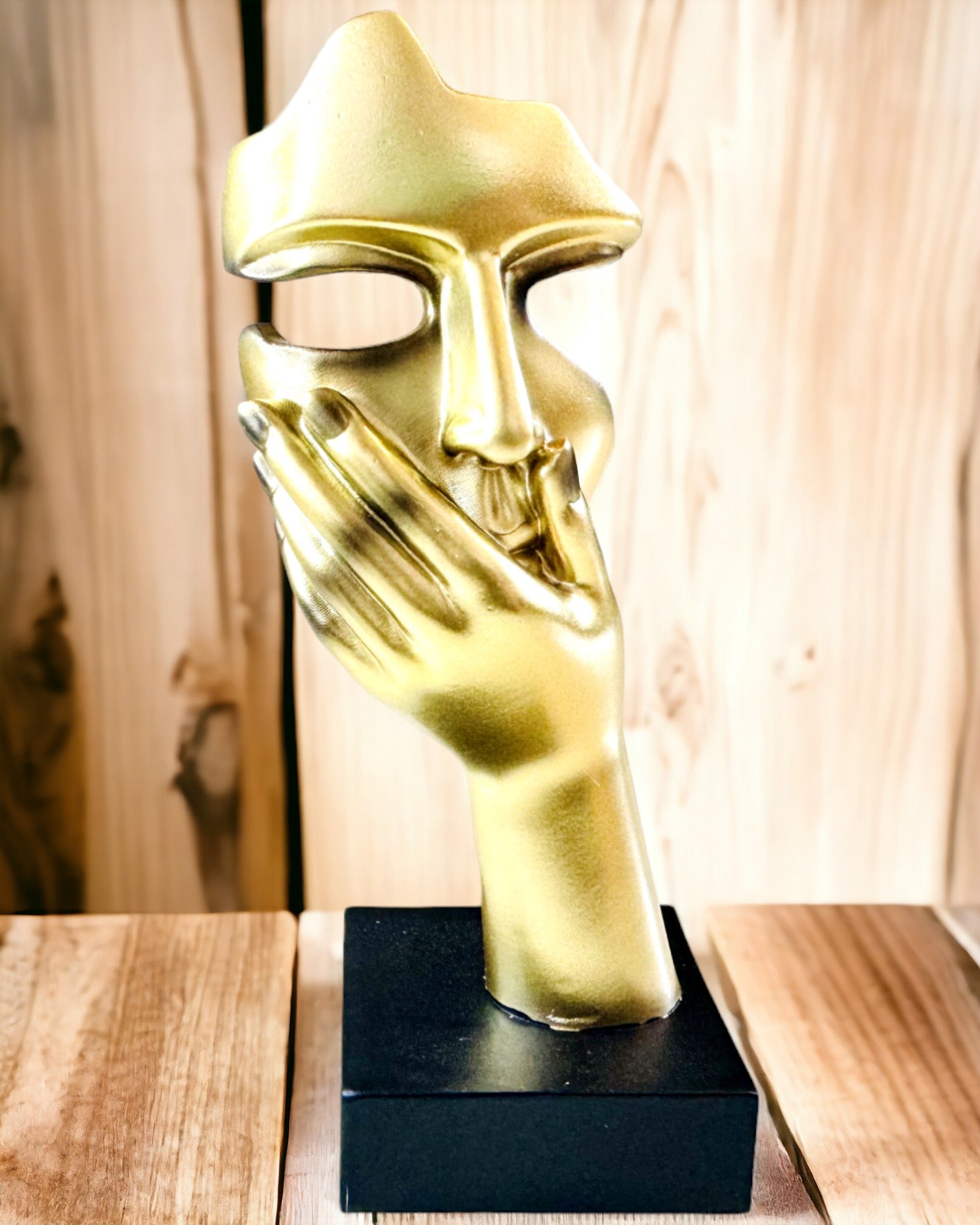 Sculptură Abstractă a Mâinii „Atingerea Artei” - Decorațiune de Birou în Stil European, Personalizare cu Gravură 2 bucăți