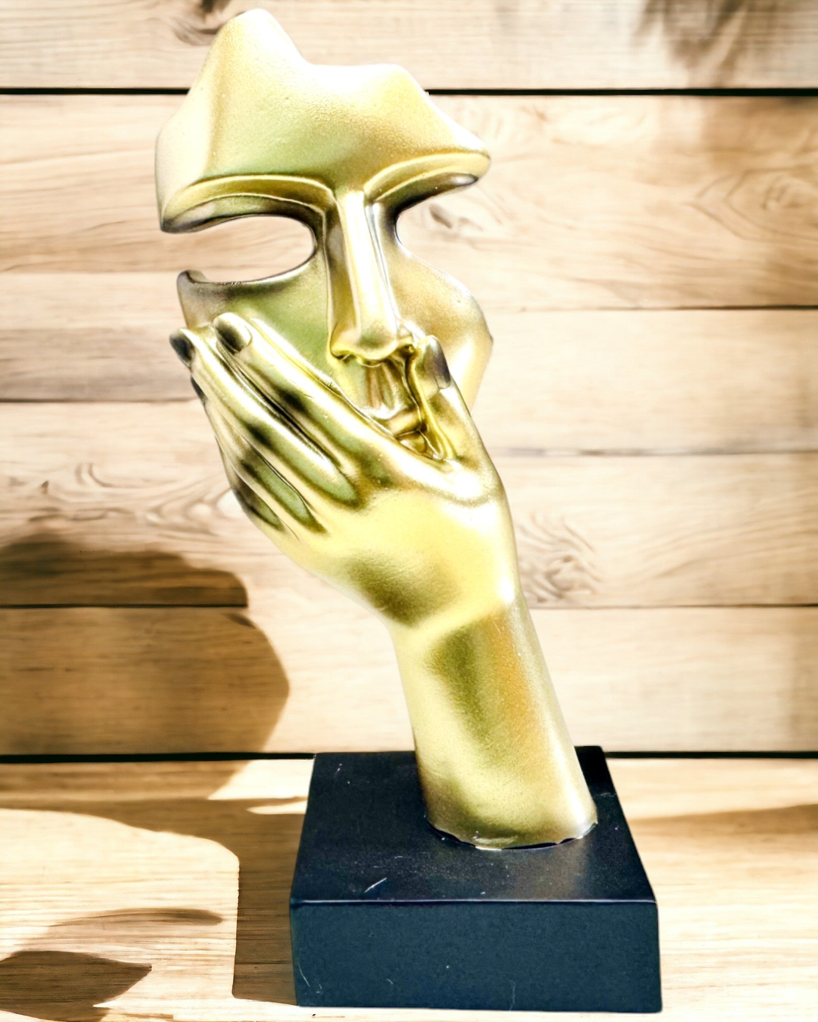 Sculptură Abstractă a Mâinii „Atingerea Artei” - Decorațiune de Birou în Stil European, Personalizare cu Gravură 2 bucăți