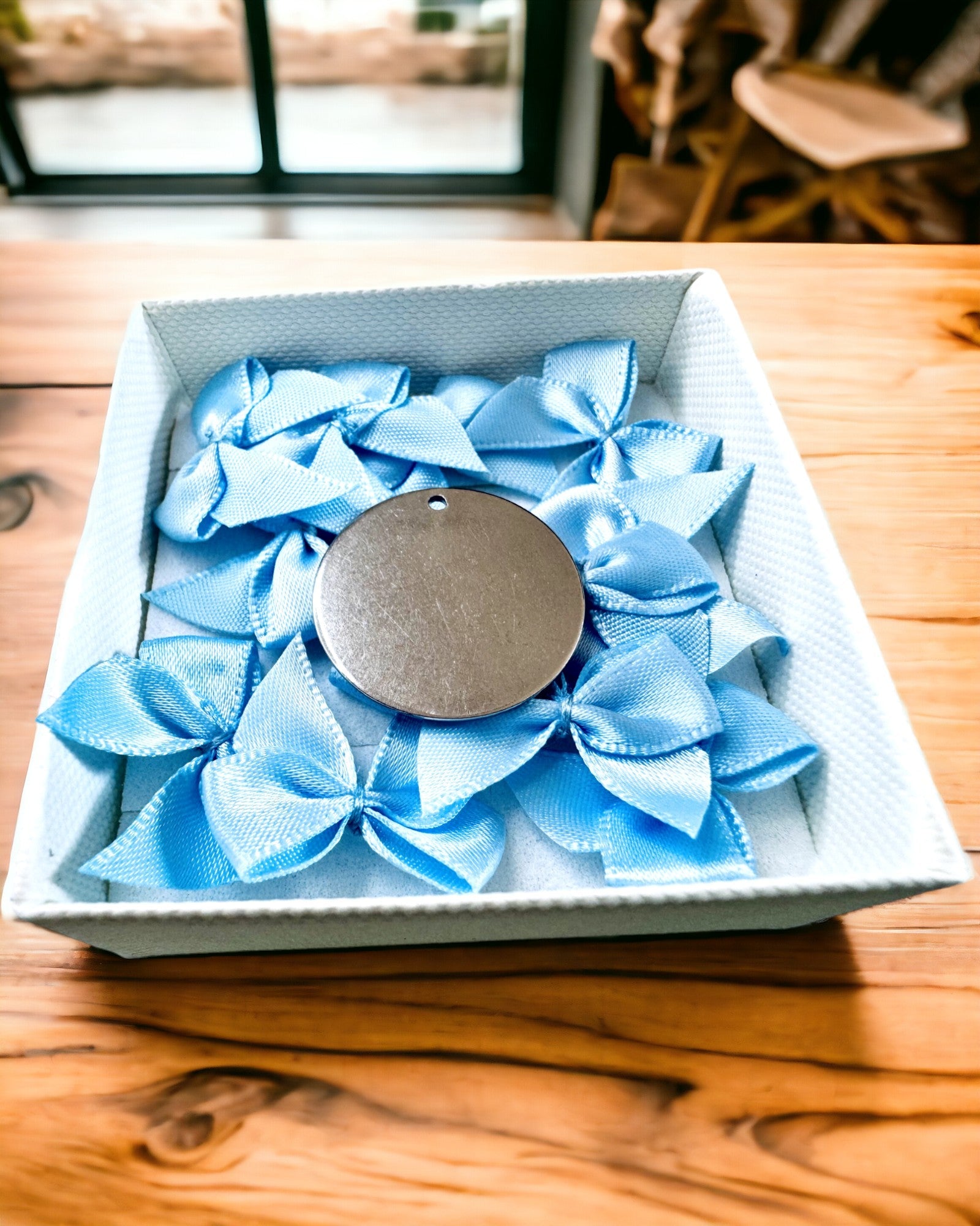 Pandantiv Rotund din Oțel Inoxidabil pentru cadou cu posibilitate de Personalizare, gravare