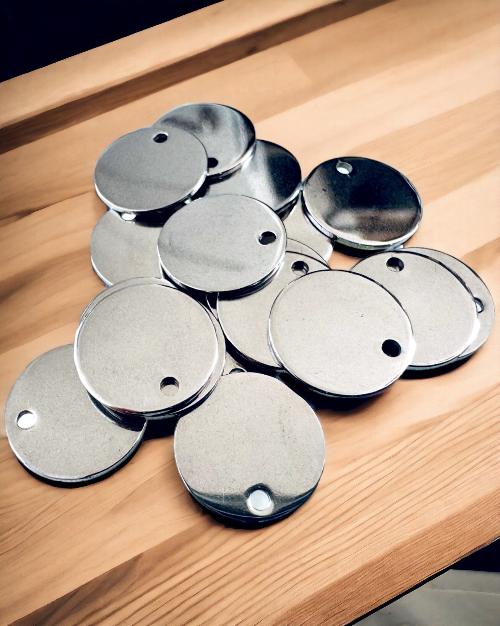 Pandantiv Rotund din Oțel Inoxidabil pentru cadou cu posibilitate de Personalizare, gravare