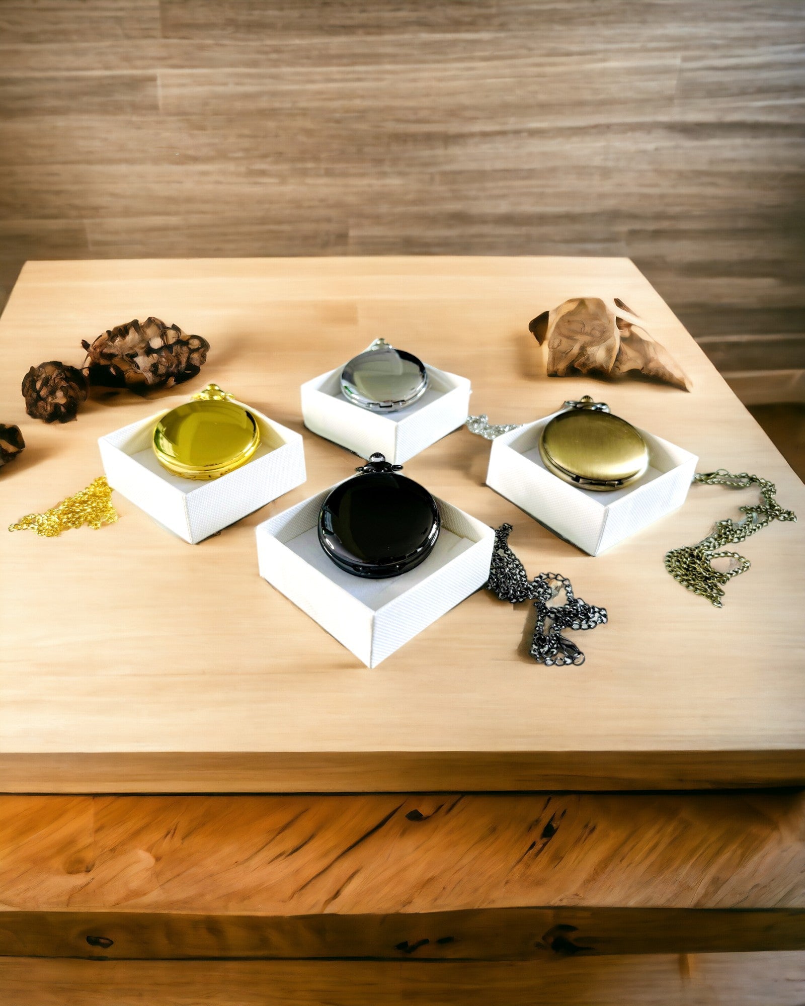 Ceas de buzunar vintage cu posibilitate de personalizare - aur periat