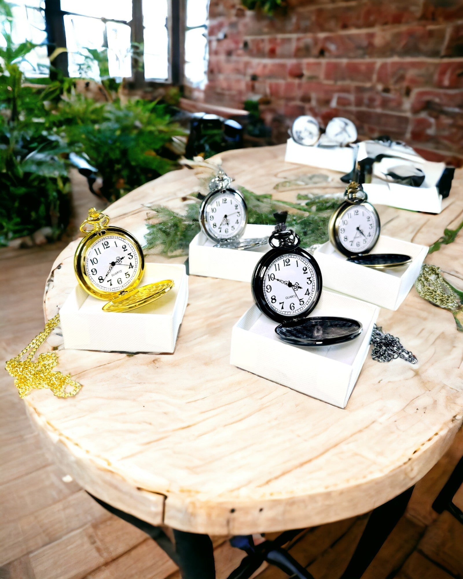 Ceas de buzunar vintage de culoare aurie cu posibilitate de gravare