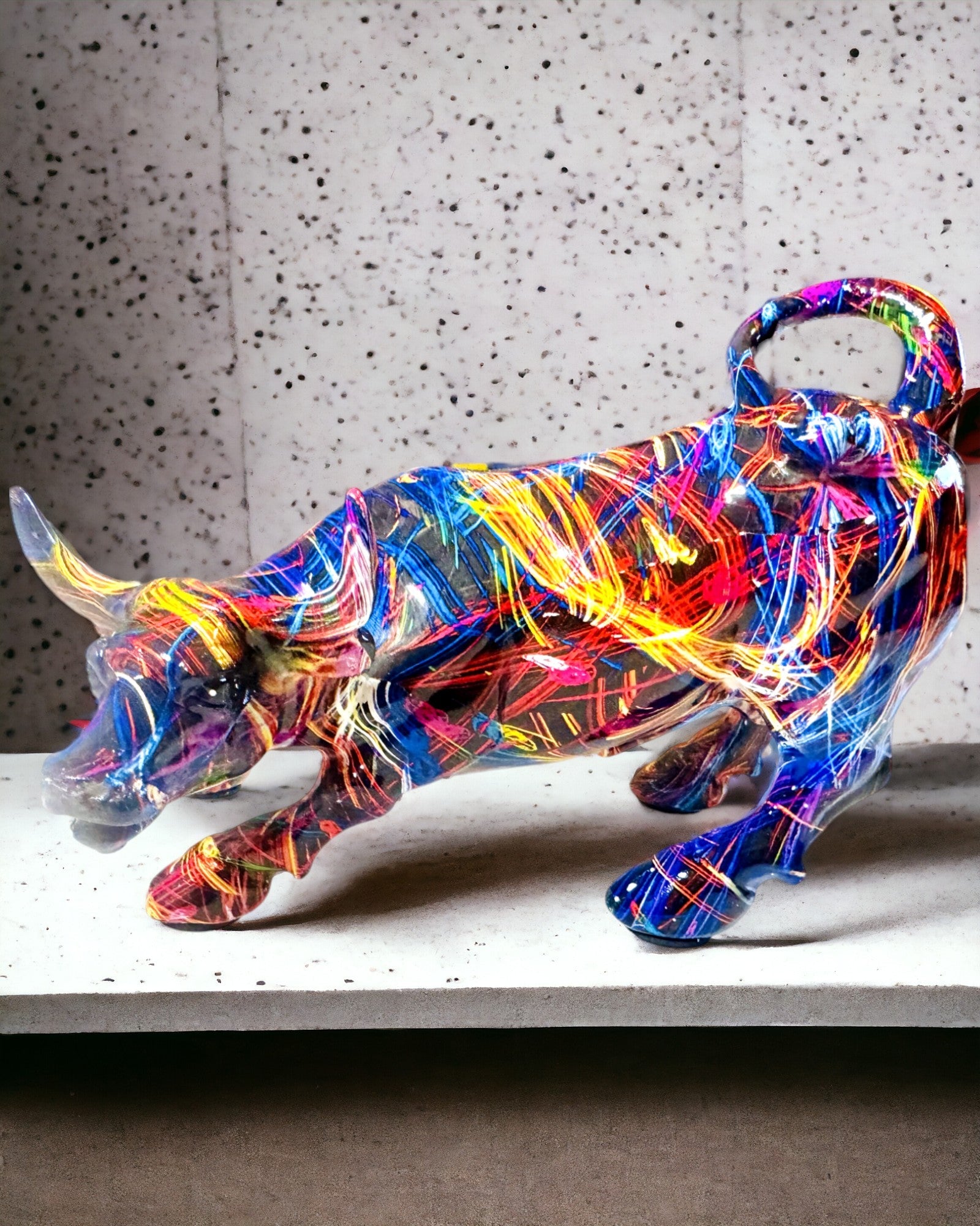 Sculptură Decorativă Taur "BullArt" – Artă Unică cu Opțiune de Gravare - 4 variante de culoare, pentru cadou personalizat