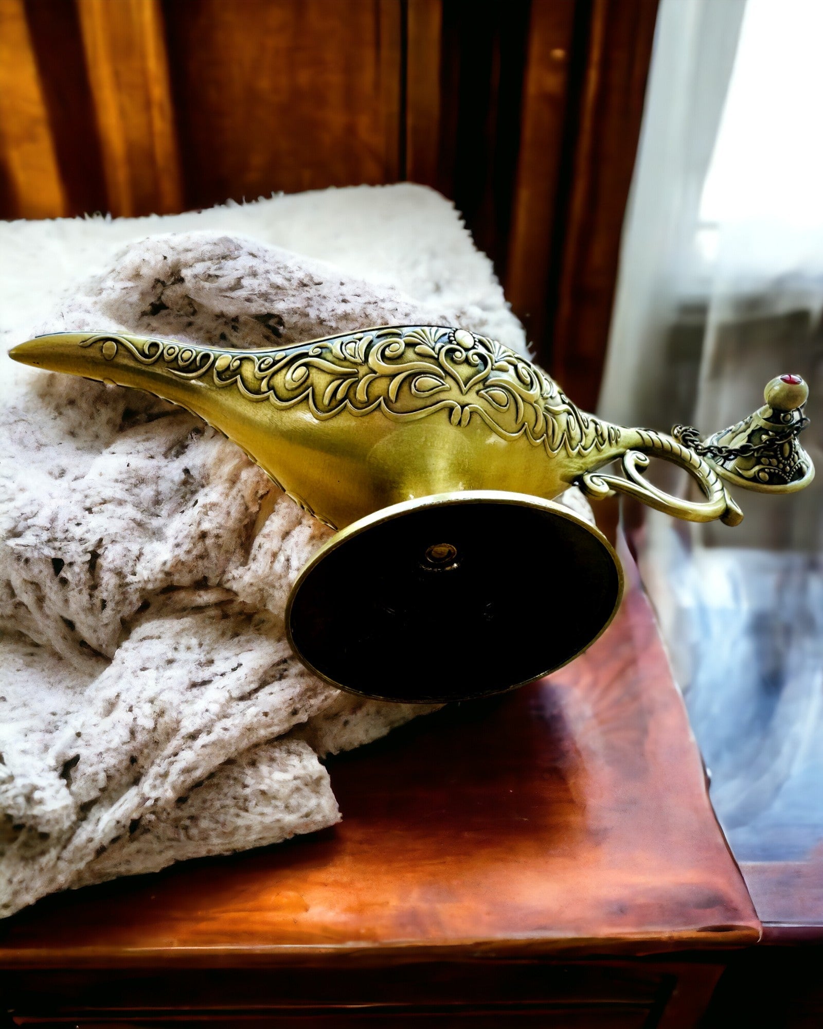 Lampa Magică a lui Aladin cu Opțiune de Gravare - Variantă Aur Tocată