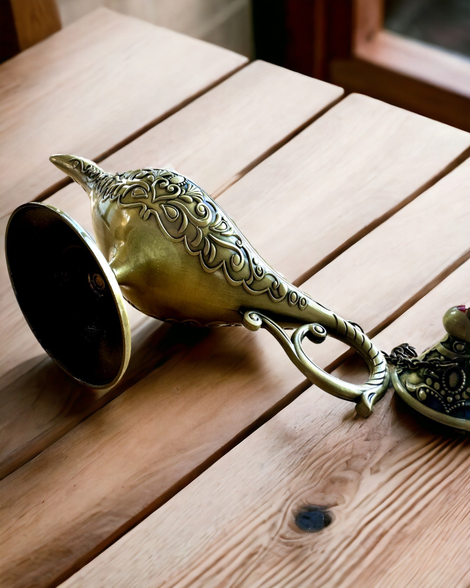 Lampa Magică a lui Aladin cu Opțiune de Gravare - Variantă Aur Tocată