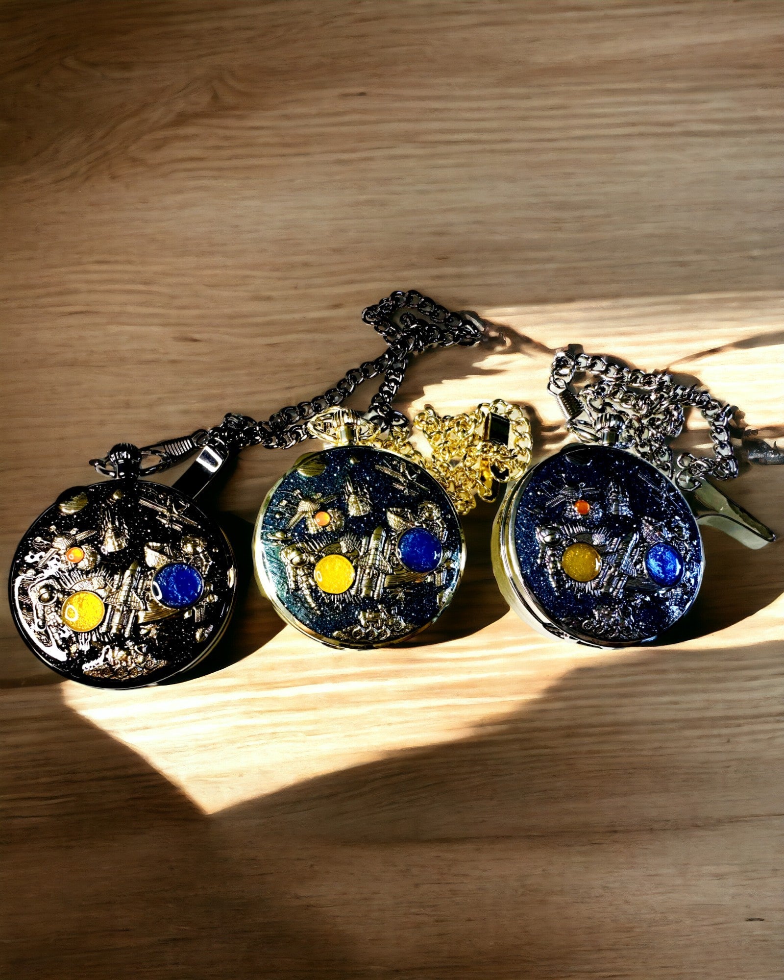 Ceas de buzunar "Astrum Temporis" - Ramă argintie. Posibilitate de personalizare cu gravură