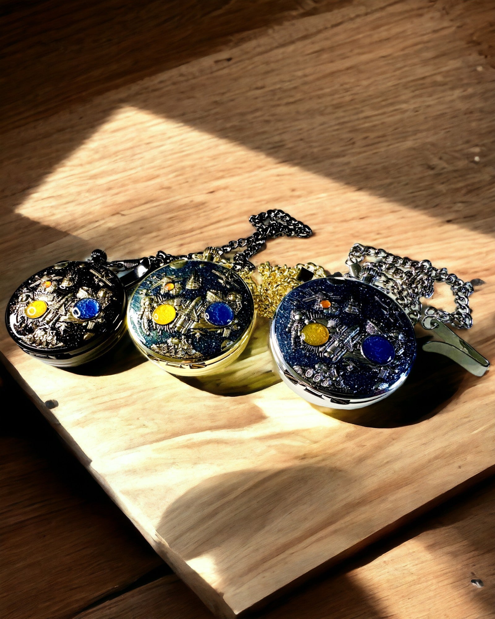 Ceas de buzunar "Astrum Temporis" - Ramă argintie. Posibilitate de personalizare cu gravură