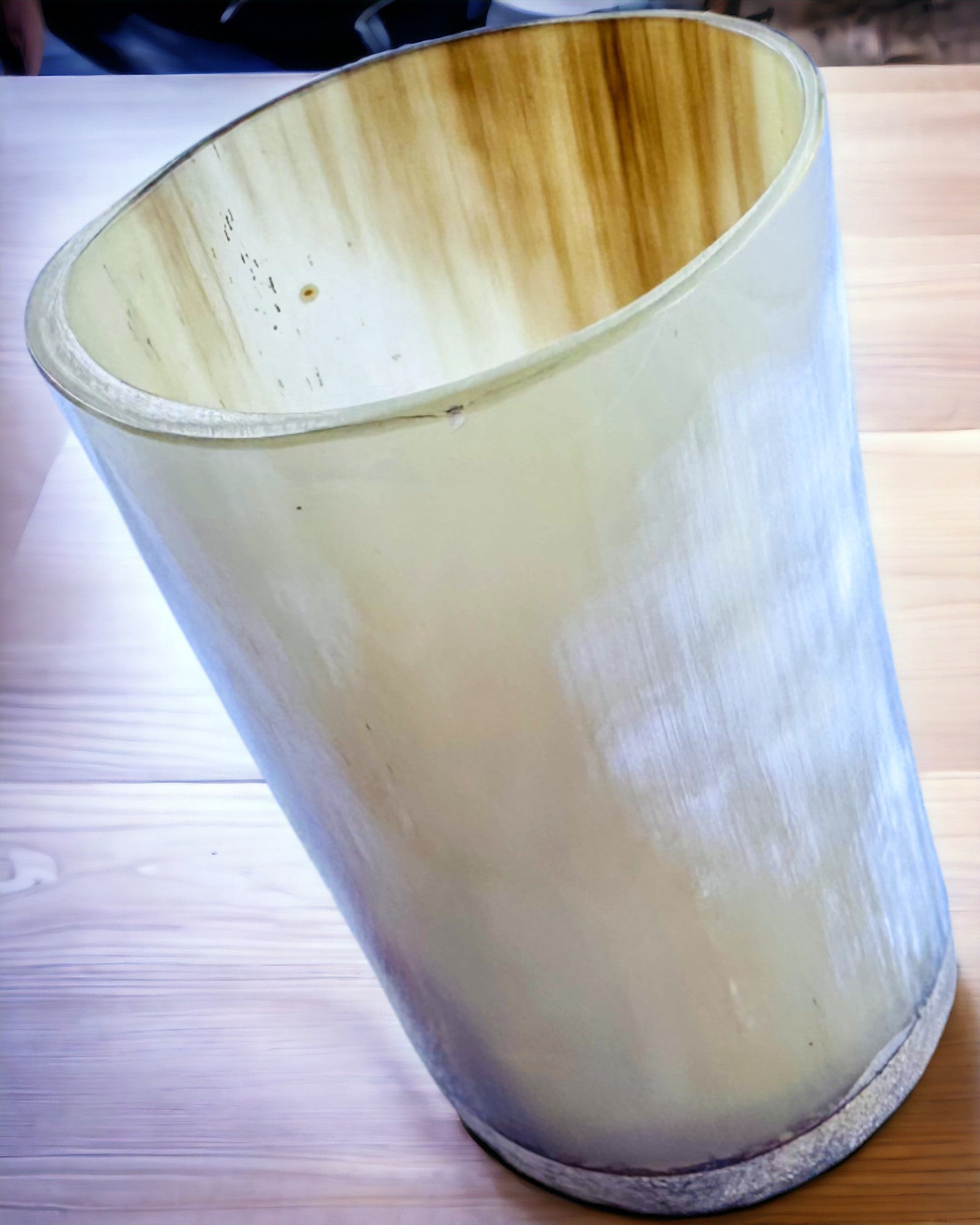 Ceașcă Mică Lucrată Manual cu Posibilitate de Gravare, pahar Indian Ceașcă, posibilitate de personalizare pentru cadou, gravură. Culoare deschisă