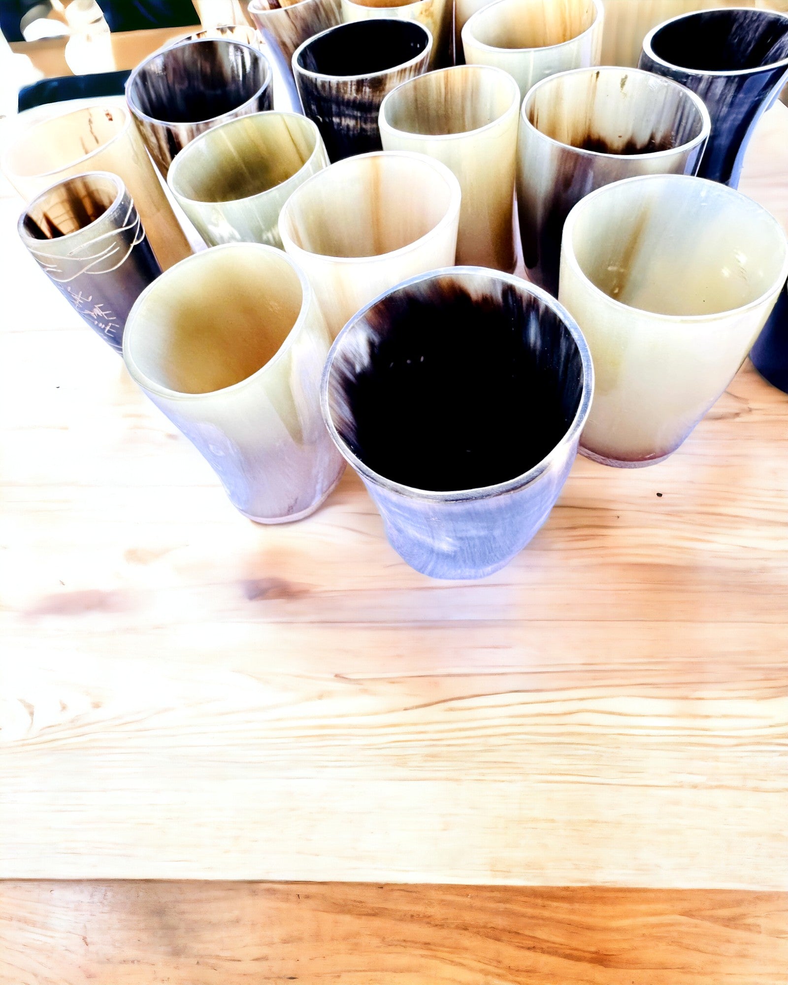 Ceașcă Mică Lucrată Manual cu Posibilitate de Gravare, pahar Indian Ceașcă, posibilitate de personalizare pentru cadou, gravură. Culoare deschisă