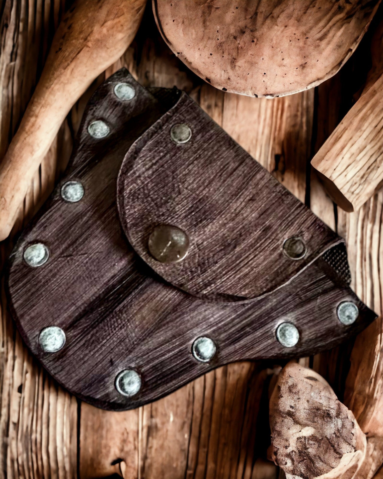 Sakiewska Skrytka Leśnego Skrzata- Ręcznie Wykonana Mała Skórzana Sakiewka