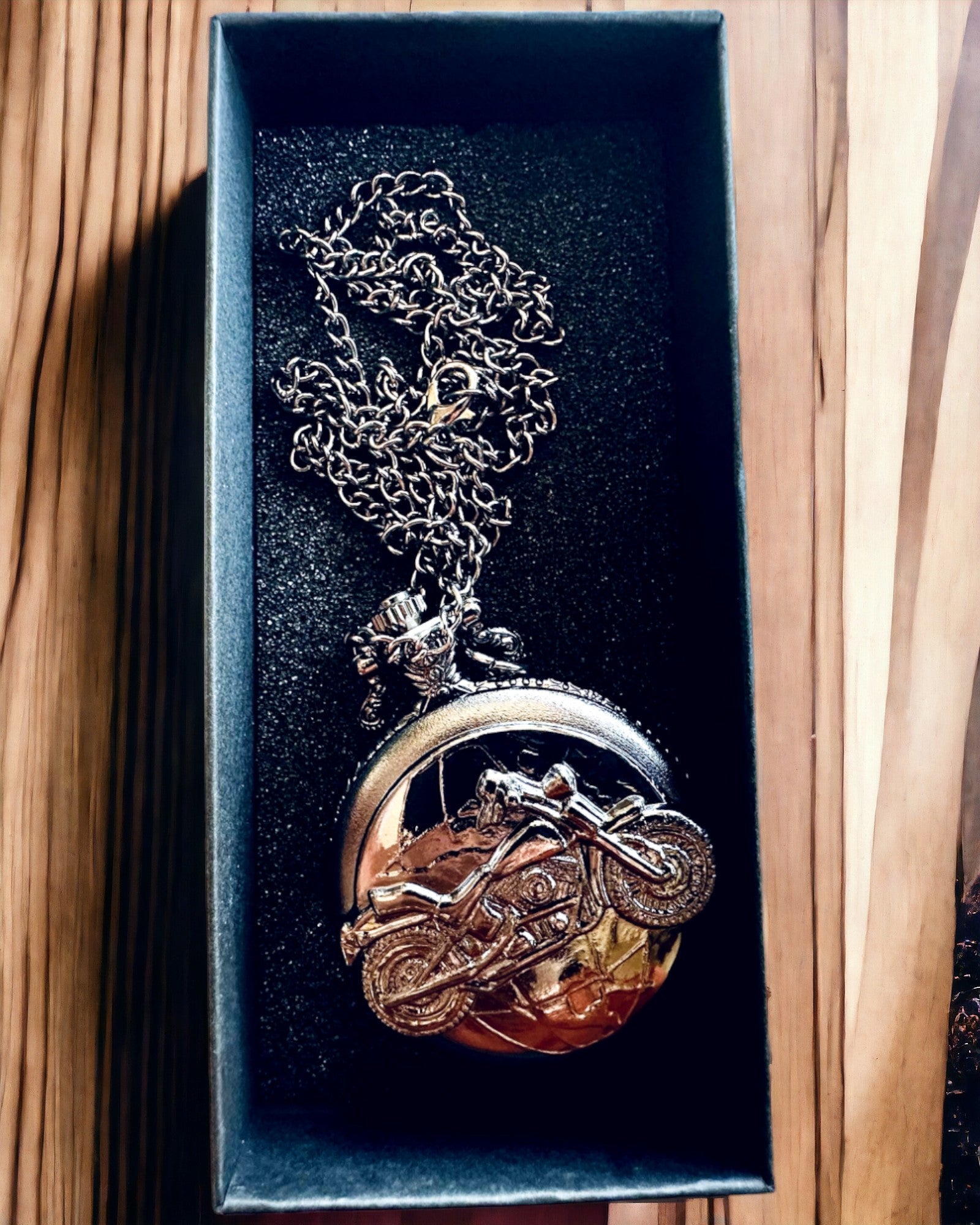 Ceas de Buzunar Elegant Pasiune pentru Motociclete, posibilitate de personalizare cu gravură