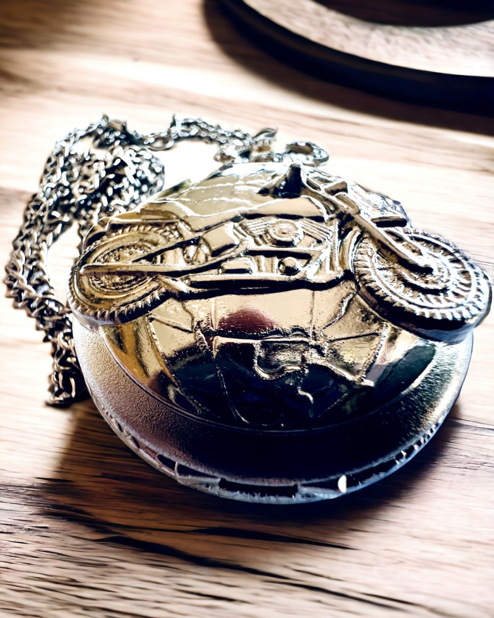 Ceas de Buzunar Elegant Pasiune pentru Motociclete, posibilitate de personalizare cu gravură