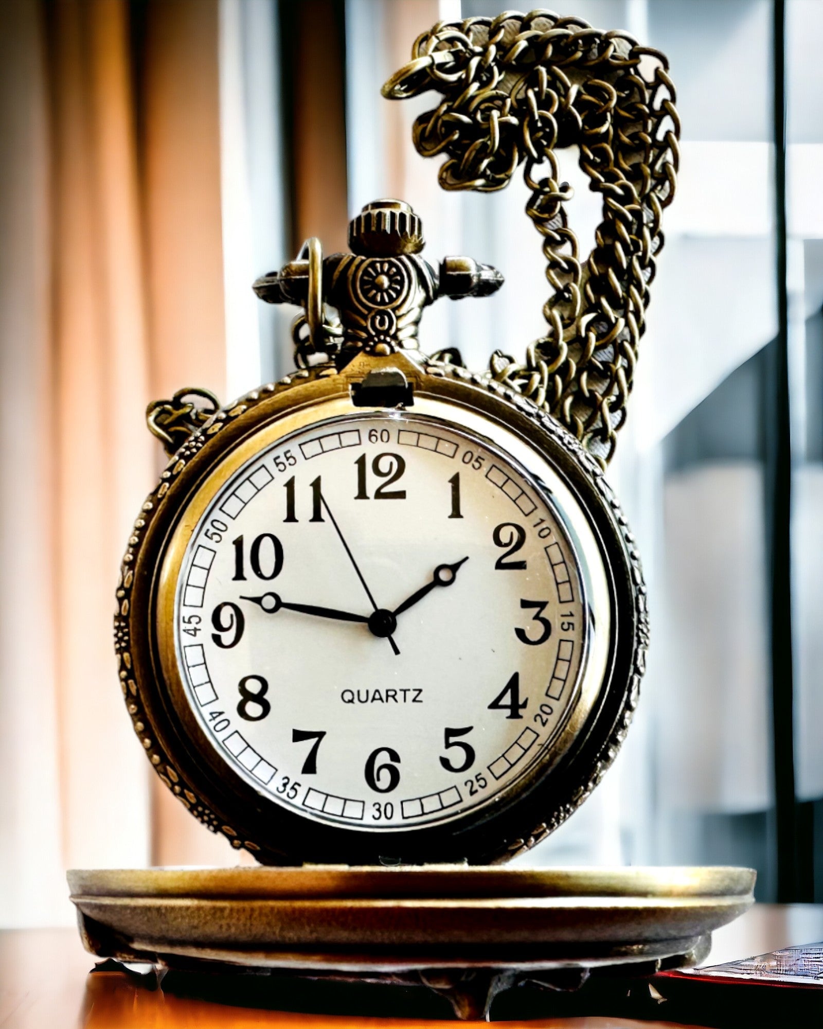 Ceas de buzunar „Motociclistul Elegant” – Gravură