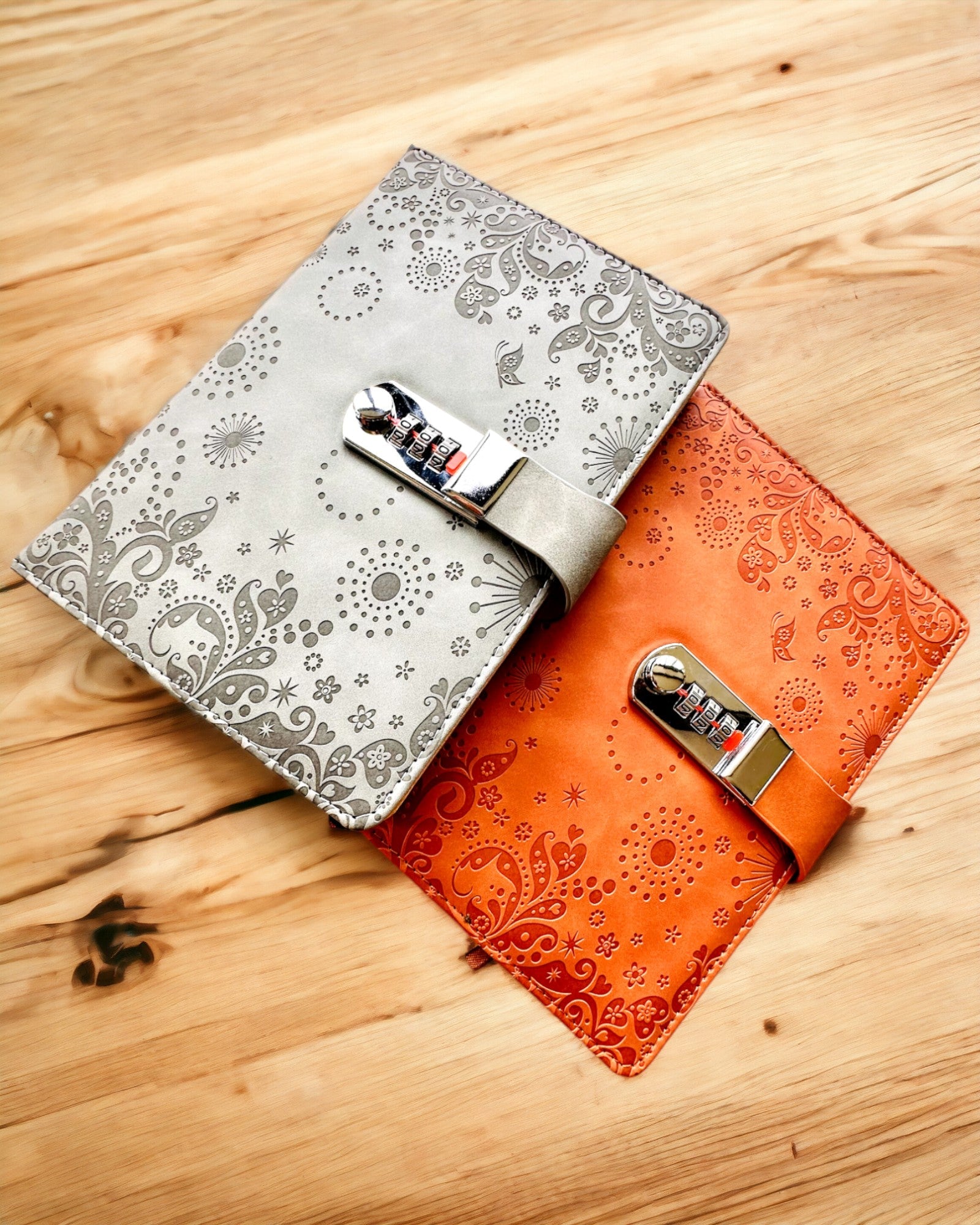 Notițele Exclusive, piele PU, A5 cu Lacăt cu Cod - "Secret Journal", personalizare cu gravură