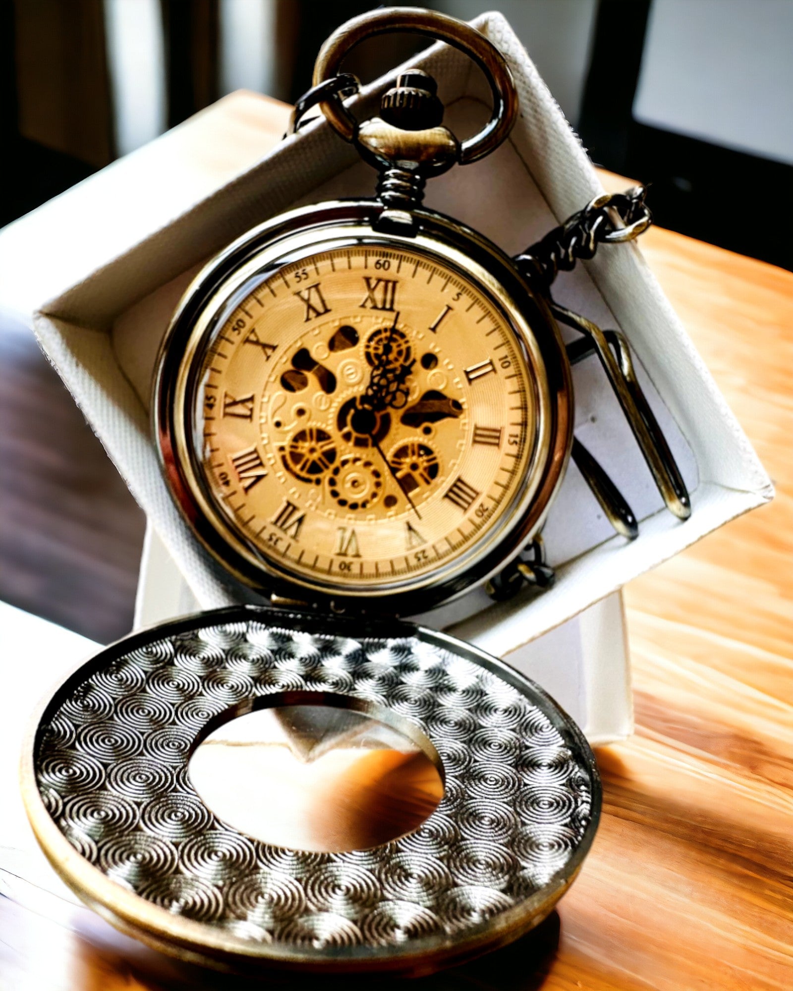 Ceas de buzunar "Retro Elegance", posibilitate de personalizare cu gravură