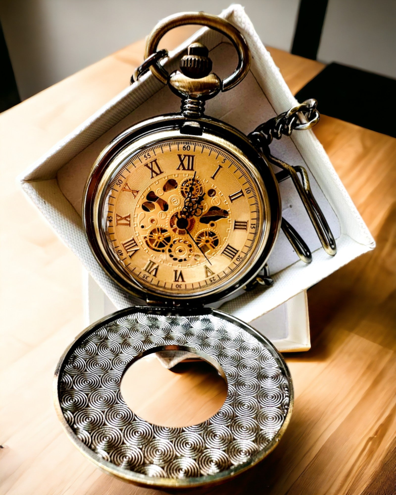 Ceas de buzunar "Retro Elegance", posibilitate de personalizare cu gravură