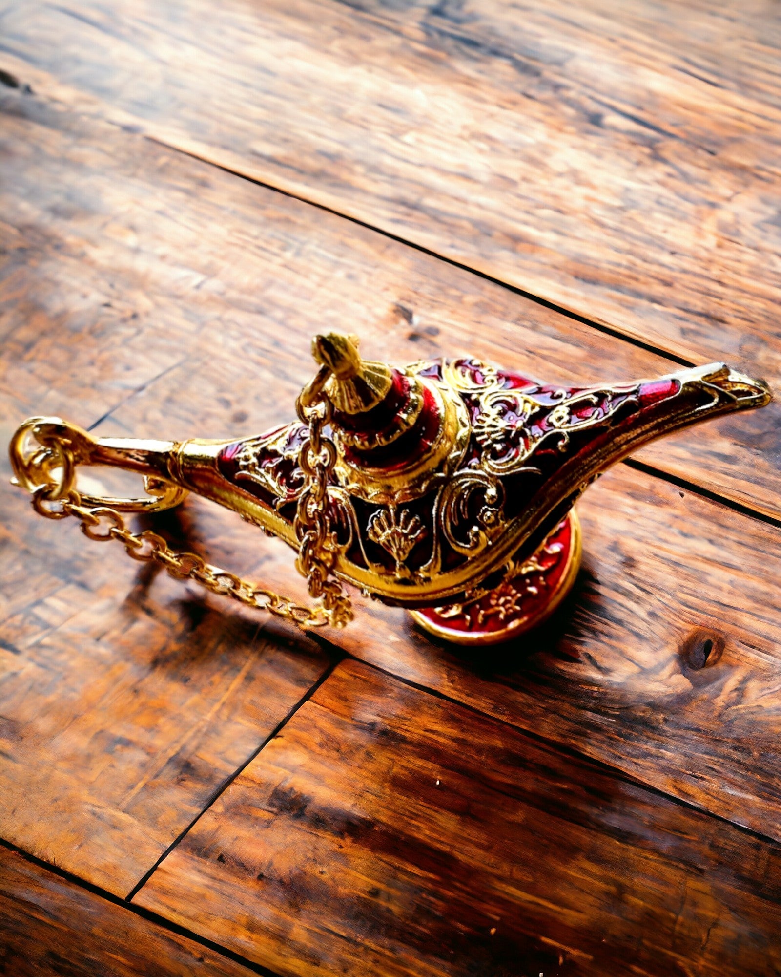 Mică lampă magică Aladin de 4 cm, breloc, 6 variante de culori - Amintiri fermecate, personalizare cu gravură