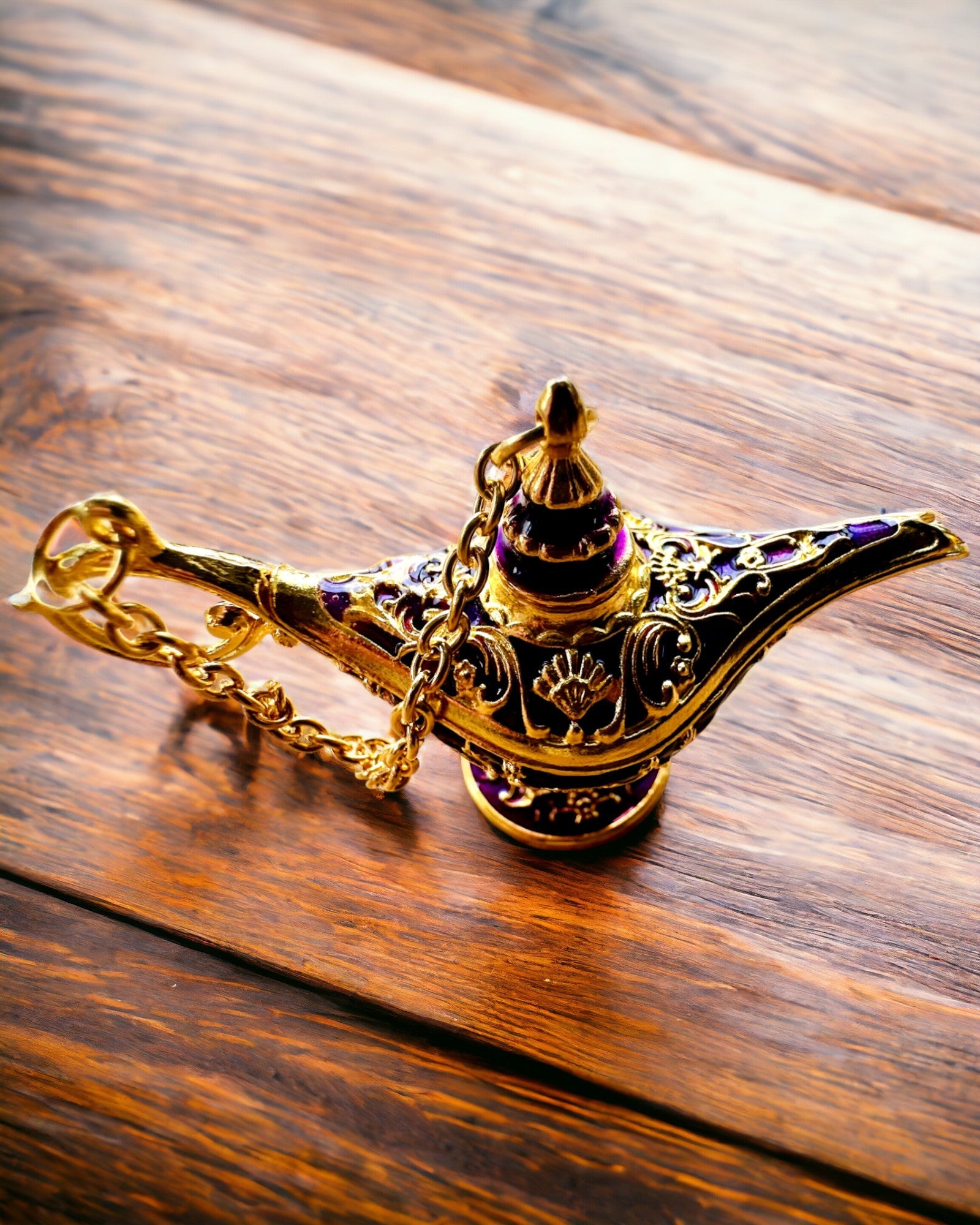 Mică lampă magică Aladin de 4 cm, breloc, 6 variante de culori - Amintiri fermecate, personalizare cu gravură