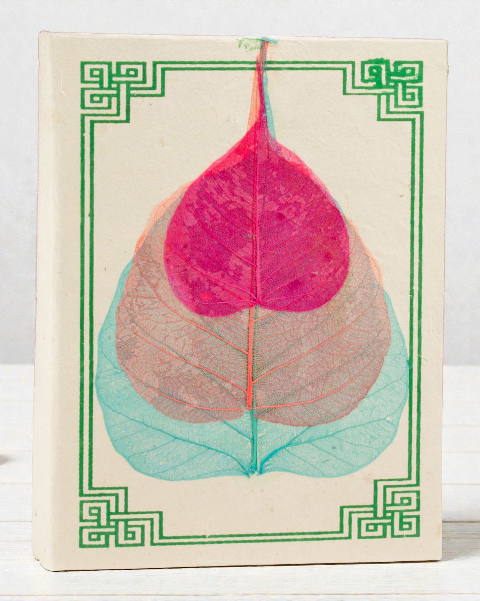 Caiet mediu Lokta Frunze Bodhi (15 x 12 cm) – 45 de foi (amestec de modele)