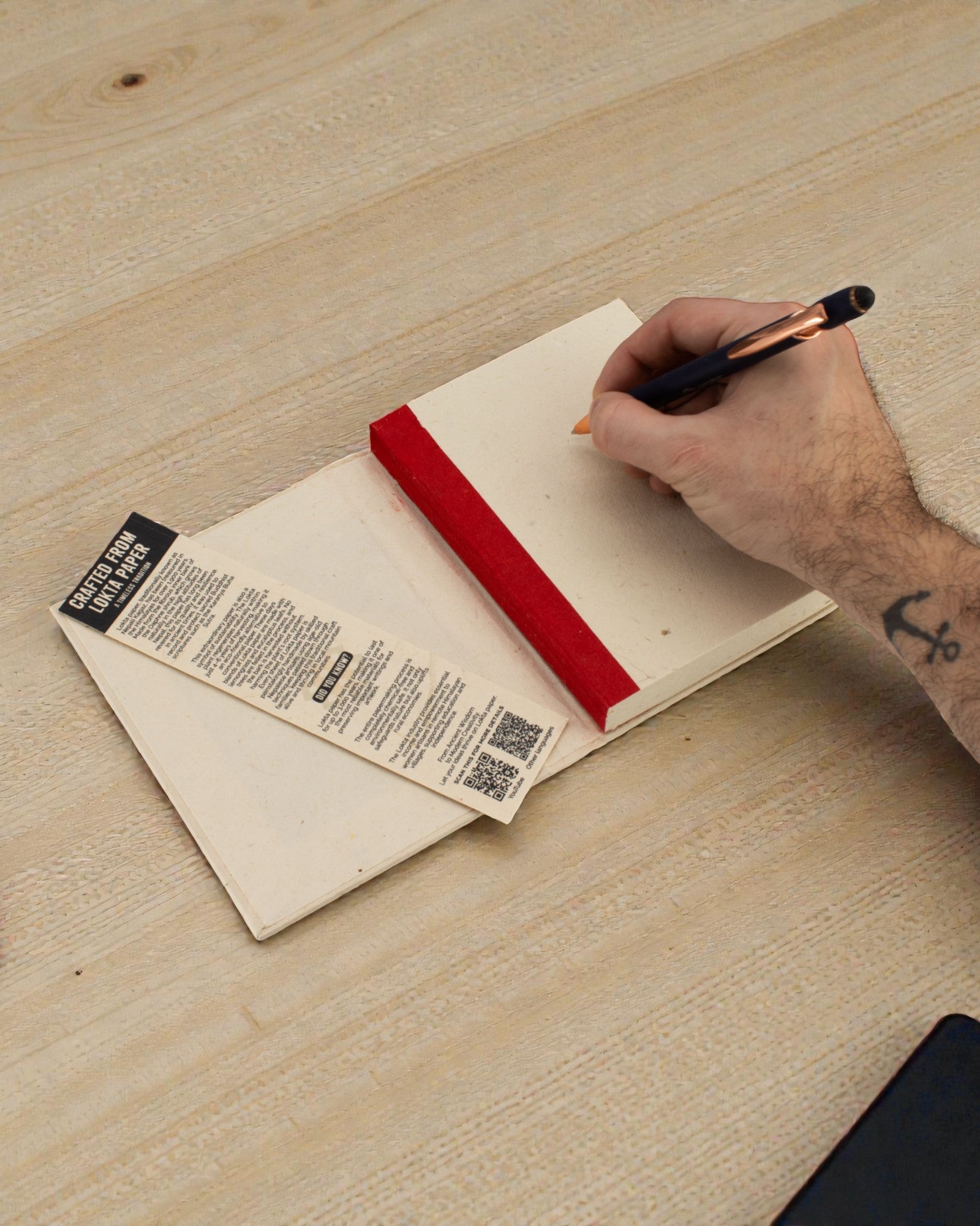 Caiet mediu Lokta Frunze Bodhi (15 x 12 cm) – 45 de foi (amestec de modele)