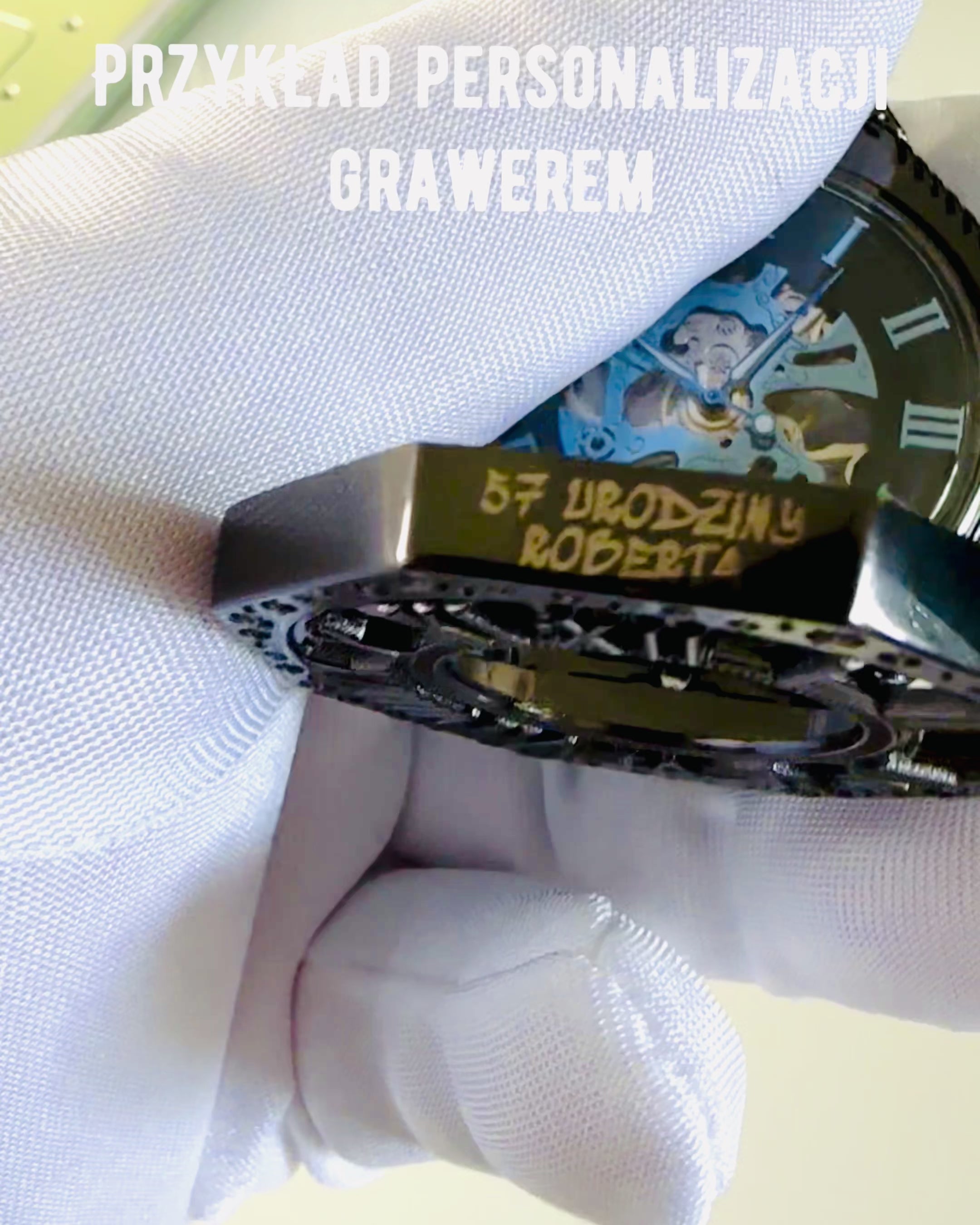 Ceas de Buzunar Mecanic Clasic Octogonal Steampunk de Culoare Neagră, Gravură