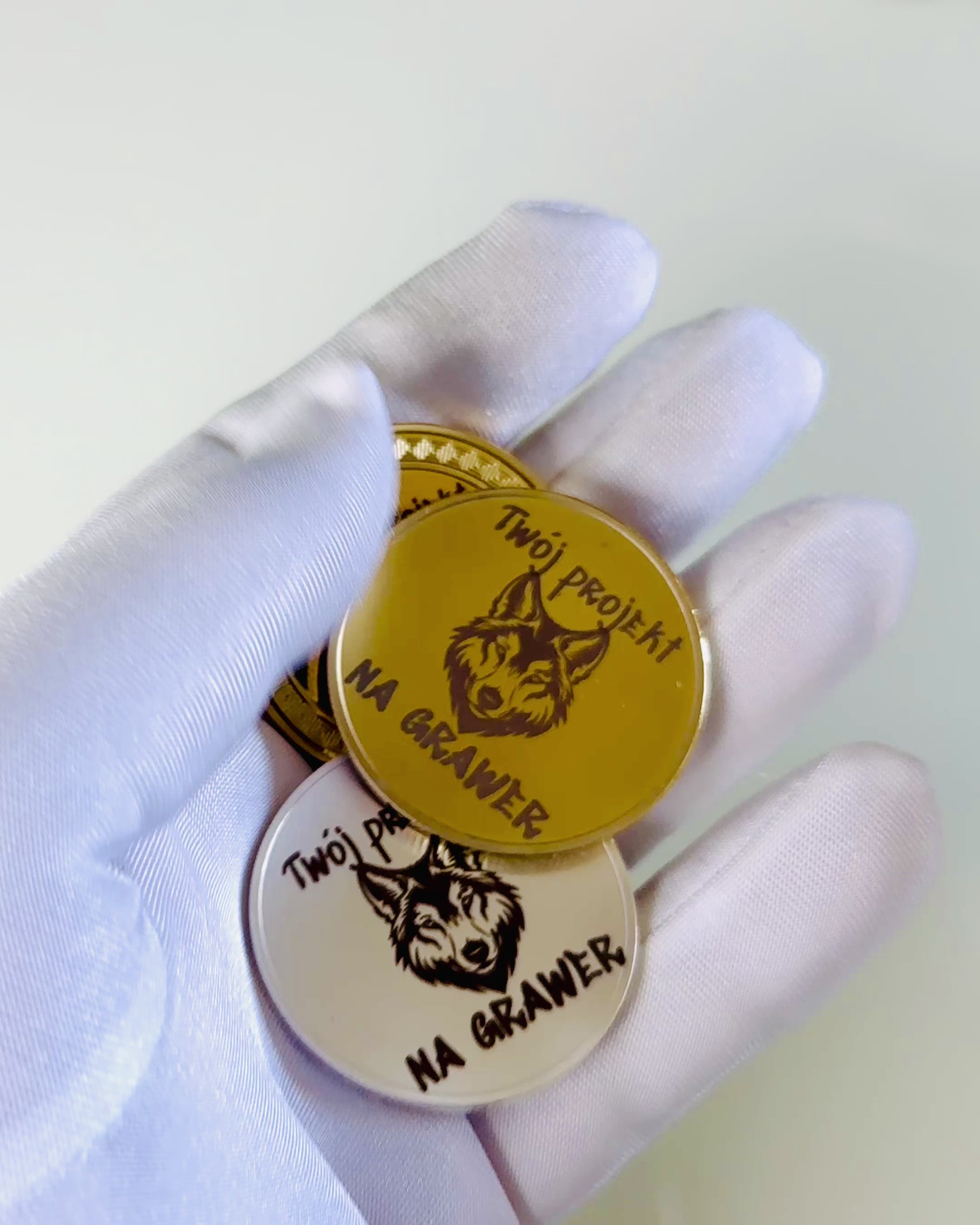 Pusta Moneta Wyzwania z Możliwością Personalizacji Grawerem – Kolekcjonerska, 40mm, cztery modele