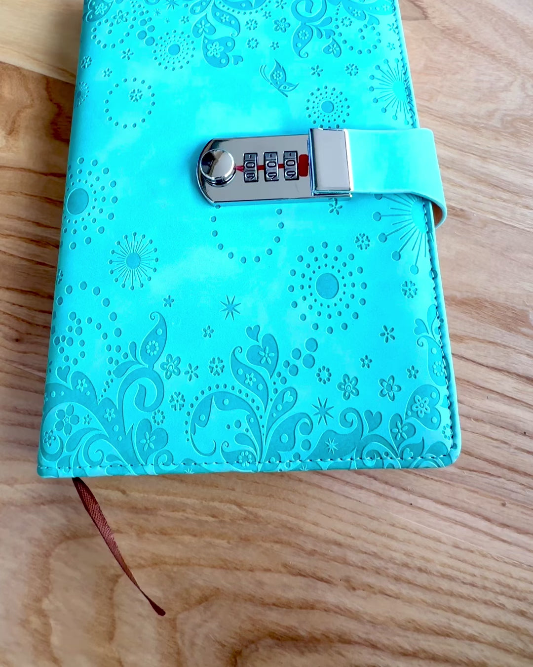 Notițele Exclusive, piele PU, A5 cu Lacăt cu Cod - "Secret Journal", personalizare cu gravură