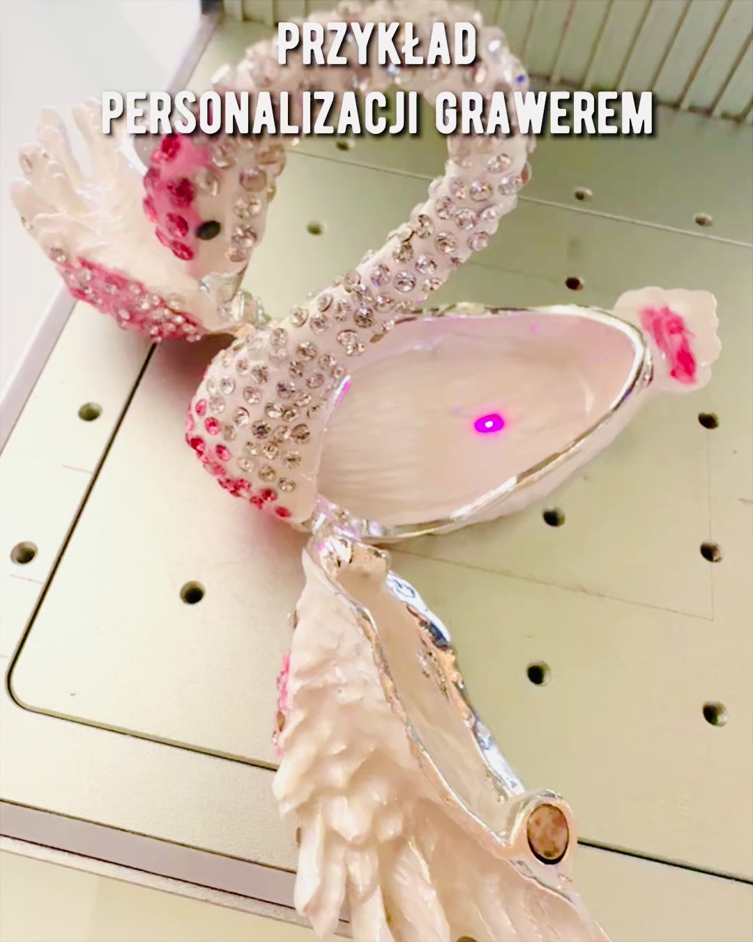 Cutie Elegantă „Bijuteria Lebedei” - personalizare cu gravură