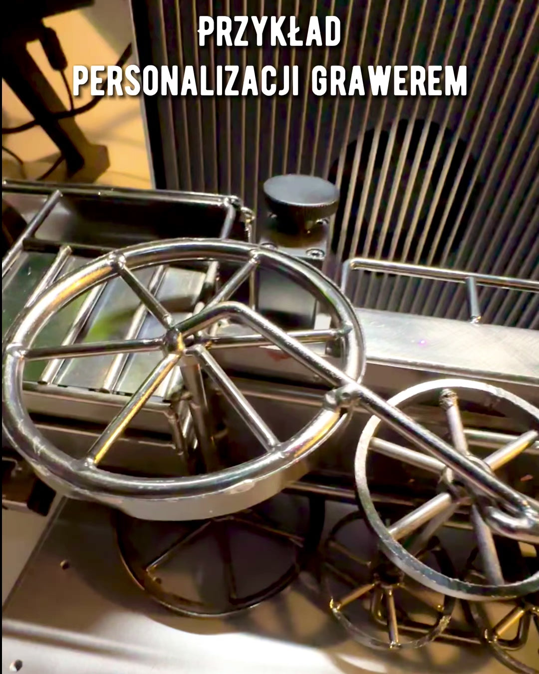 Lokomotywa z żelaza „Retro Express” – dekoracja, model, ręcznie wykonana z możliwością grawerowania na prezent