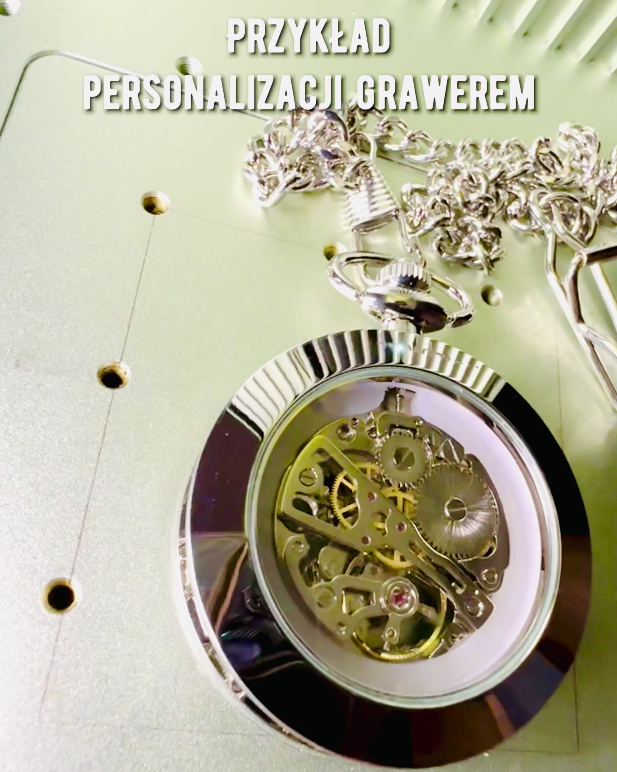 Ceas de buzunar mecanic exclusivist argintiu în stil retro, rezistent la apă - Eleganță pentru orice ocazie, cu gravură