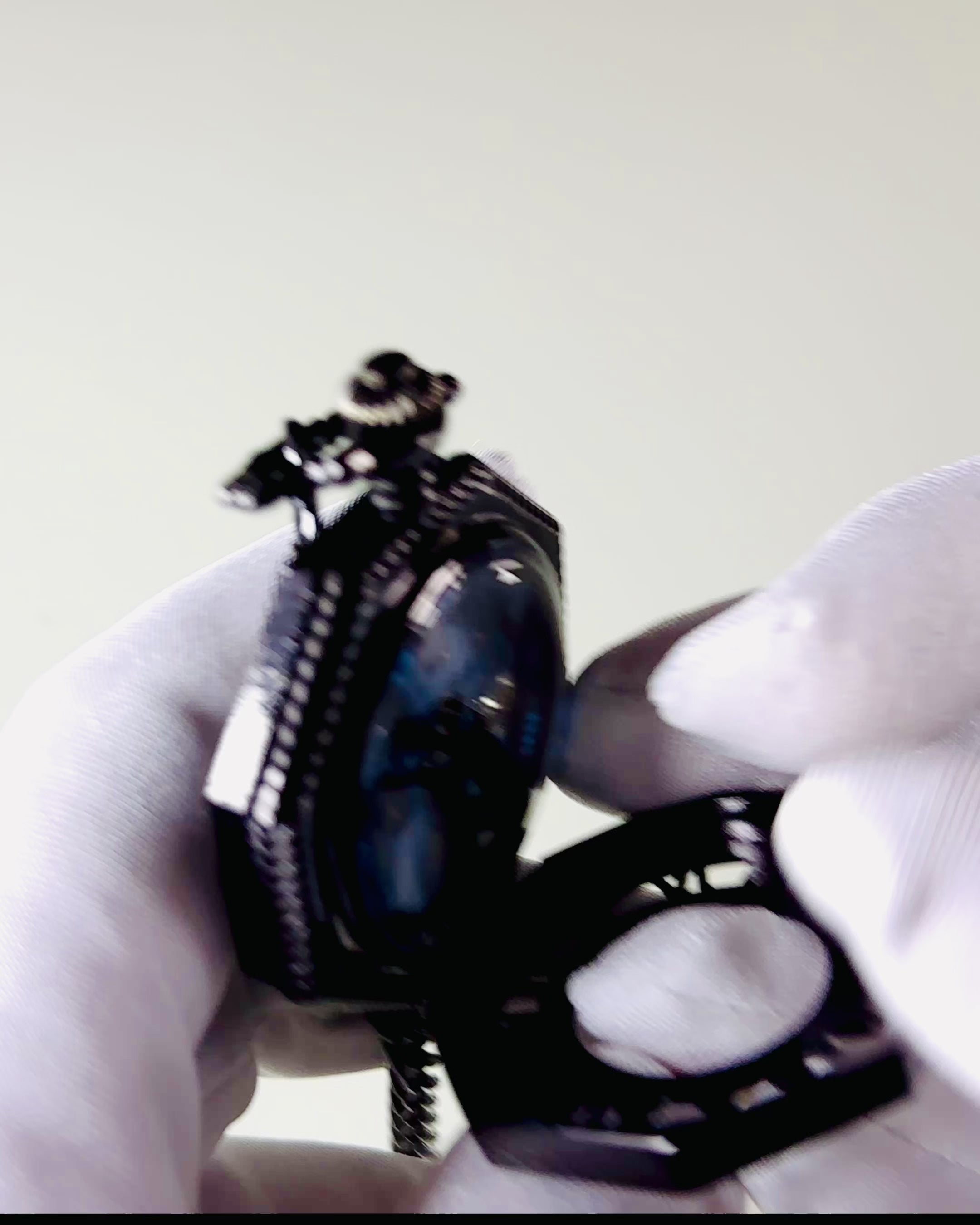 Ceas de Buzunar Mecanic Clasic Octogonal Steampunk de Culoare Neagră, Gravură