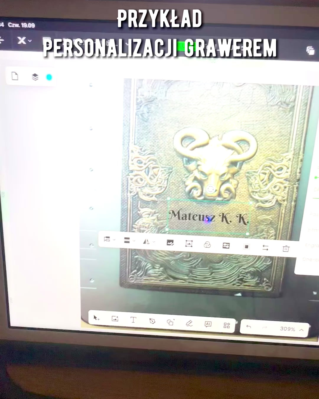 Notes Magic, caiet „Boski Byk” - Papetărie Elegantă și Unică, personalizare cu gravură