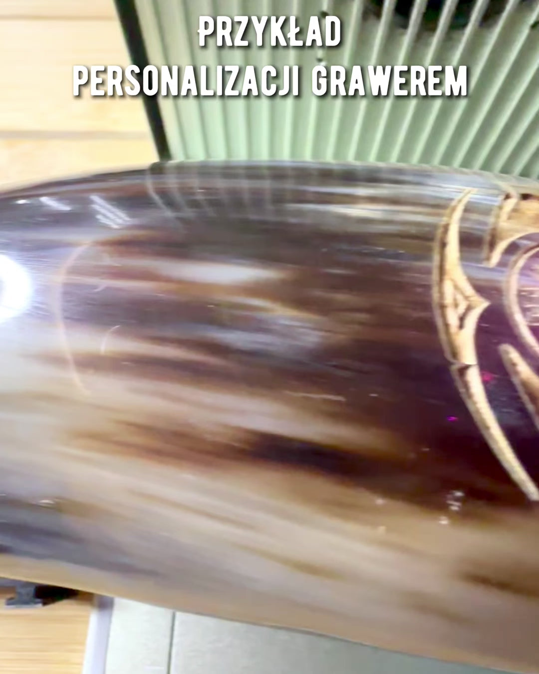 Cana din Corn "Viking Valor" - Gravură Manuală, Calitate Premium - 4 variante disponibile