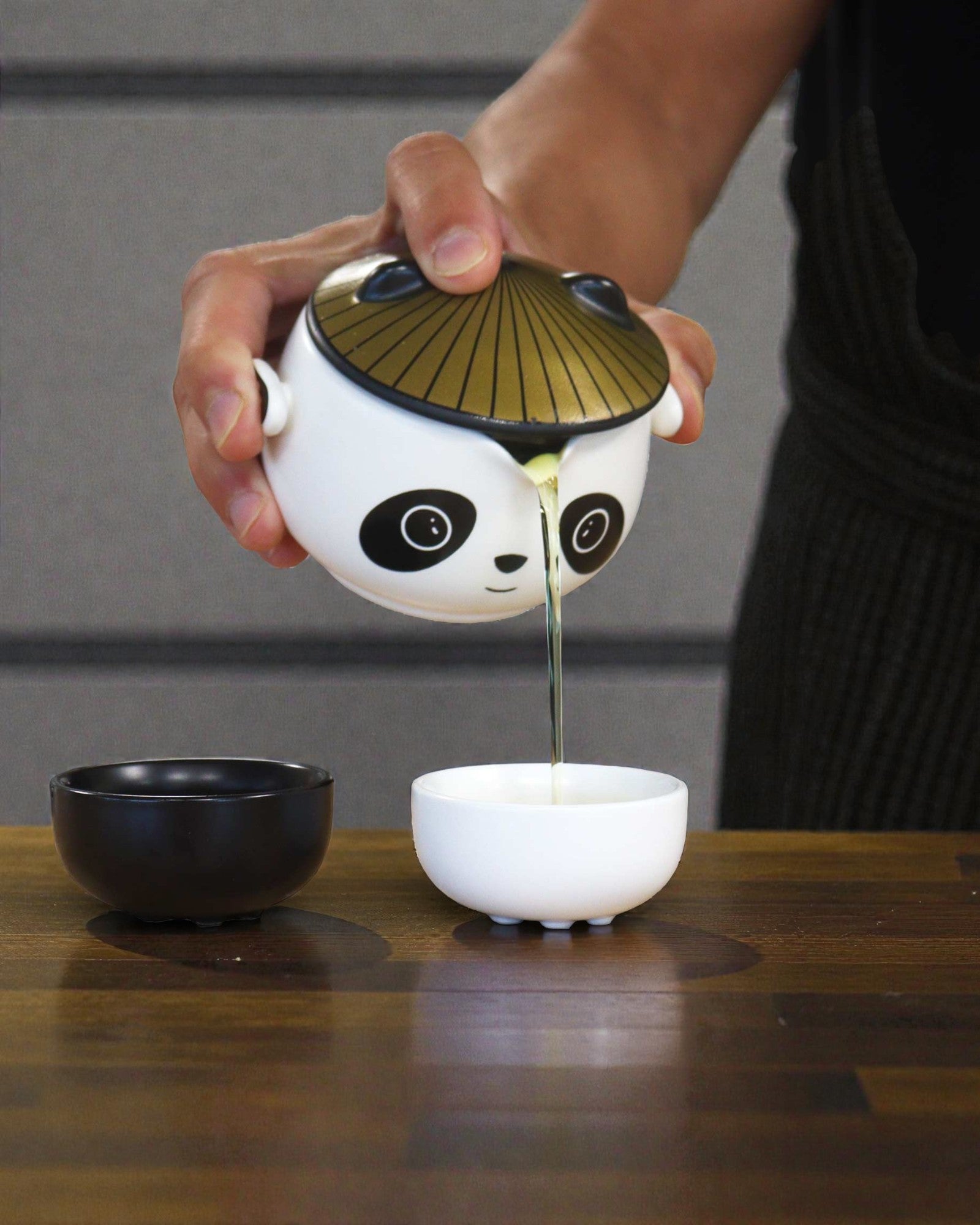 Panda – Set turistic de ceai cu capac și 2 cești