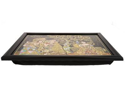 Suport pentru laptop G. Klimt, Colaj (CARMANI) cu posibilitate de personalizare prin gravură, ideal pentru cadou, dimensiuni 30.5x40.5cm, elegant și comod pentru lucrul pe genunchi
