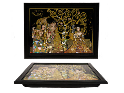 Suport pentru laptop G. Klimt, Colaj (CARMANI) cu posibilitate de personalizare prin gravură, ideal pentru cadou, dimensiuni 30.5x40.5cm, elegant și comod pentru lucrul pe genunchi