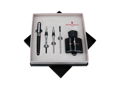 Set de scris, 20.5 x 20.5 cm, stilou, pix, creion mecanic, călimară cu cerneală