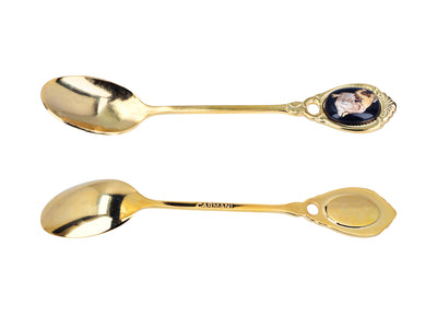 Set de 6 lingurițe placate cu aur 24K cu motiv grecesc