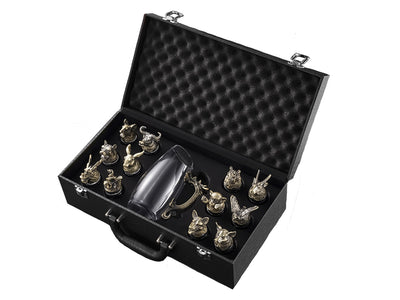 Set de 12 pahare 25ml + carafă 250ml cu posibilitate de personalizare prin gravură