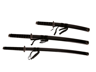 Set de 3 săbii de samurai pe suport cu posibilitate de personalizare prin gravură
