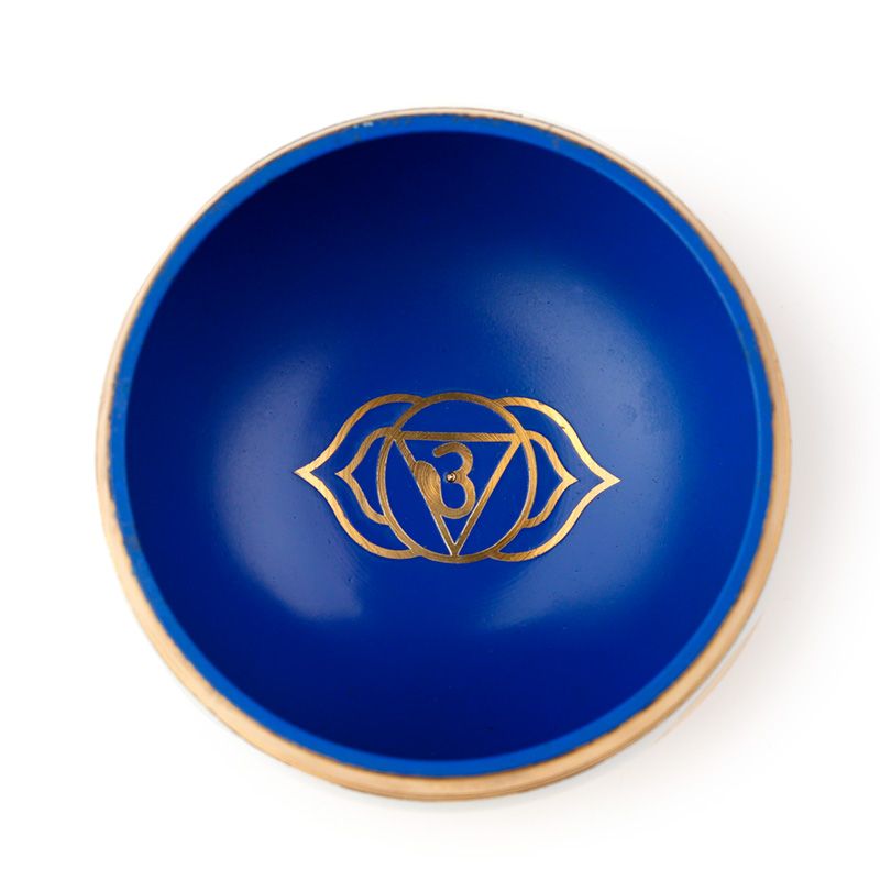 Bol cântător, chakră albastră, posibilitate de personalizare prin gravură, diametru 10 cm, înălțime 5 cm
