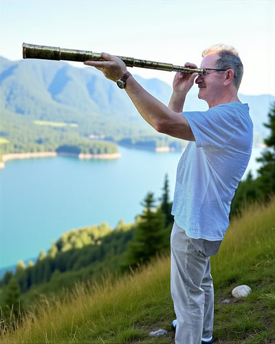 Luneta Królewska „Voyager 1818” – Ekskluzywna, Mosiężna, 83 cm, ręcznie robiona, etui ze Skóry Naturalnej – Edycja Kolekcjonerska, personalizacja grawerem na prezent